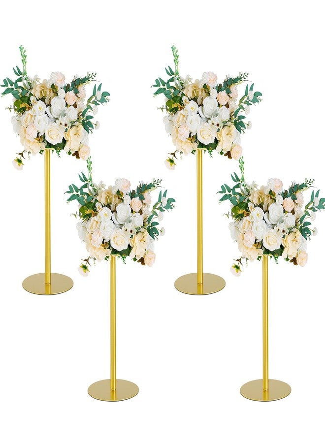 Vincidern Vincidrn 4pcs Wedding Centerpiece for Tables, Wedding Flower Stand 15.7" Gold Table Centerpieces Metal Flower Vase for Wedding Reception, Party, Event - Image 1